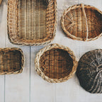 A collection of natural handwoven Kora baskets