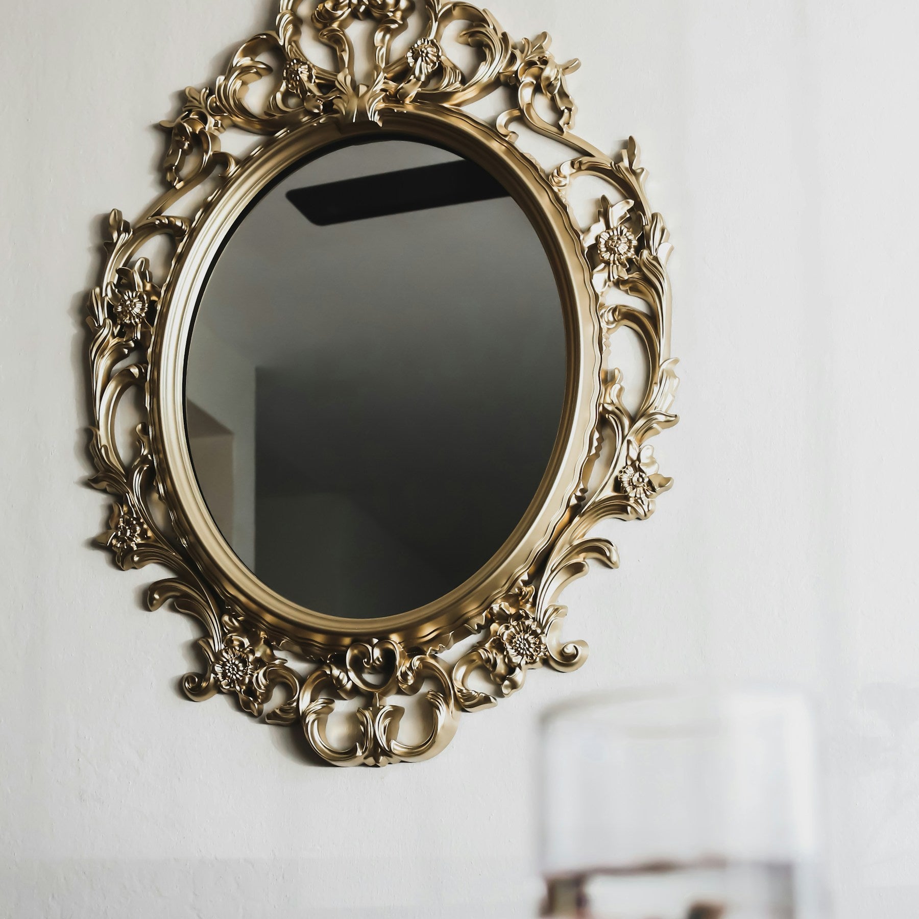 Weathered silver oval Elara wall mirror