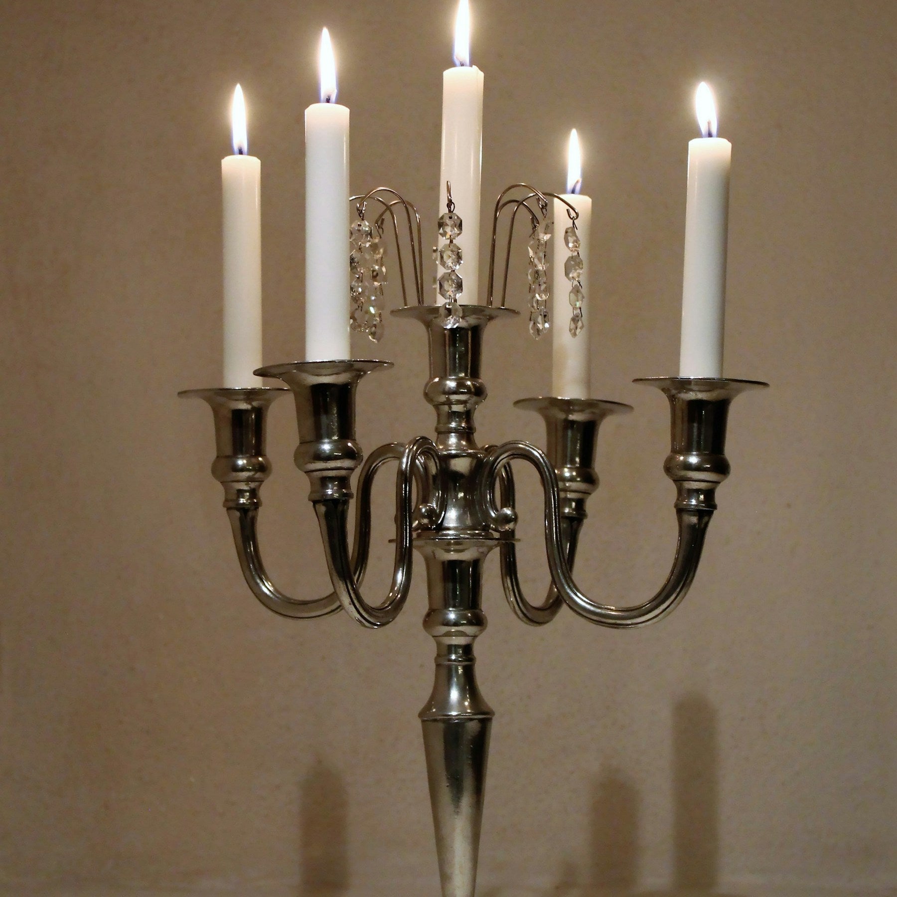 Noma candle holder trio styled for an evening table